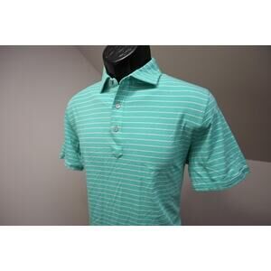 Tasc Bamboo Golf Polo Stretch Athletic Shirt Striped Short Sleeve Mens Sz Medium